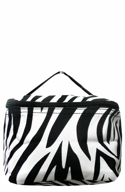 Cosmetic Pouch-008W-1-ZBRB-BK/WHITE